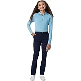 French Toast Girls' Pull-On Straight Fit Stretch Twill Pant, Navy, 3T