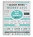 Wknoon Inspirational Quotes Laugh More Worry Less Don't Forget to Be Awesome Mouse Pad Custom Design, Work Hard Be Humble Follow Your Dreams Live Laugh Love Motivational Quote Mouse Pads