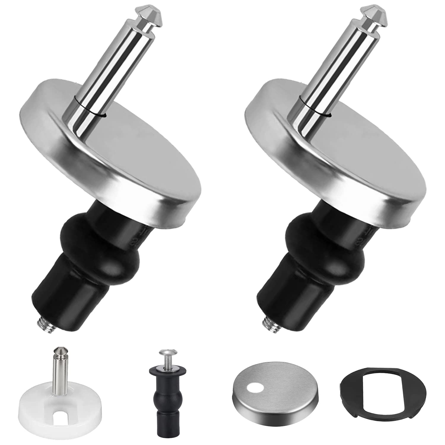 ZFYQ Toilet Seat Fittings, Universal Top Fixing Quick Release Toilet Seat Fixings with Rubber Screw Fix for WC Toilet Blind Holes