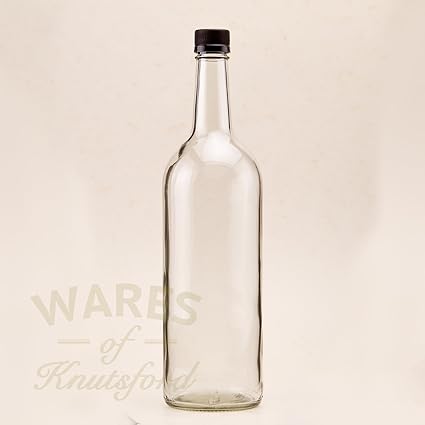 Paquete de 6 1 litro de agua Mineral botellas de plástico negro tapones de rosca,