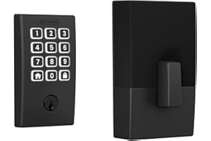 Schlage Arrive WiFi Deadbolt Smart Lock, Keyless Entry Door Lock with Century Trim, Matte Black, Compatible with Alexa and Google, BE459WB CEN 622