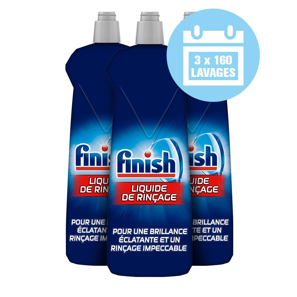 Finish 5 x Power Rinse AID Liquid, for Dry and Shine 3 x 800ml Amazon