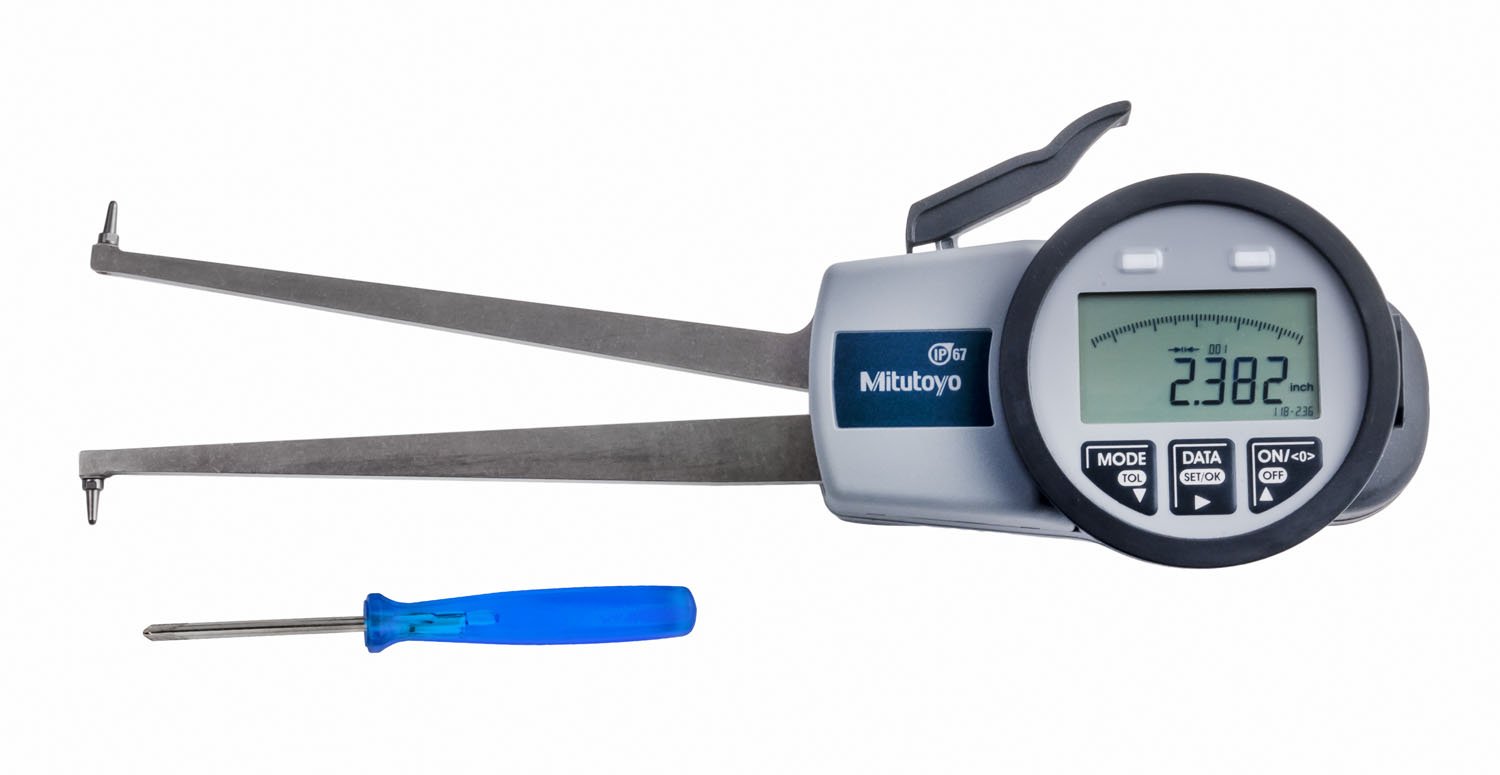 Mitutoyo 209906 Digital Caliper Gage, 1.382.95", 0.001", 132 mm Depth
