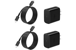 XIMYTEC 45W Super Fast Charger USB C, 2Pack PPS Type C Charging Block with 6FT USB-C Phone Cable for Samsung Galaxy S25 +/Ultra /S24 S23 S22 +/Ultra/ S21 S20/Tab S9, iPhone 17/16/15 and More