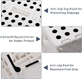 SMALUCK Step Stool 9 Inch Folding Plastic Lightweight 150 kg White view 3