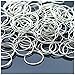 H&D 500pcs Round Edged Split Circular Ring Clips for Crystal Lamps, Crystal Curtain, Crystal Garland, Necklaces, Keys, Earrings, Jewelry Making and Craft Ideas (12mm, Silver)