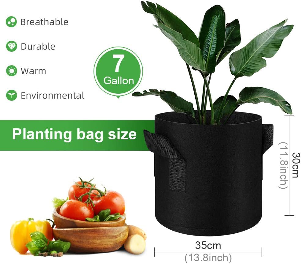 5 Pack Vegetable Grow Bags - Image 3