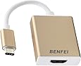 USB-C (Thunderbolt 3) to HDMI Adapter, Benfei USB Type C (Type-C) to HDMI 4K UHD Converter, USB 3.1 to HDMI Adapter [Compatible with Apple New MacBook 2015 ,2016]