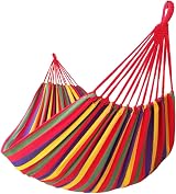 GOCAN Brazilian Double Hammock 250x160cm Extra Large Rainbow 500lb