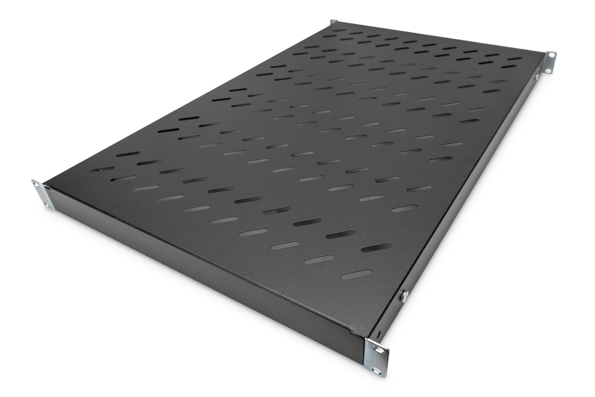 DIGITUS Shelf - Variable depth - For fixed installation - 19-inch - 1U - Load capacity 50 kg - For network and server cabinets - From 1000 mm cabinet depth - Black