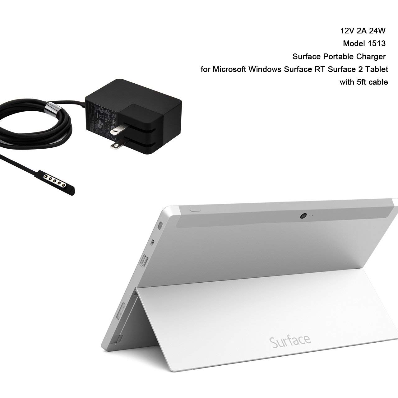 Microsoft Surface 24W Power Supply For Surface or Surface 2