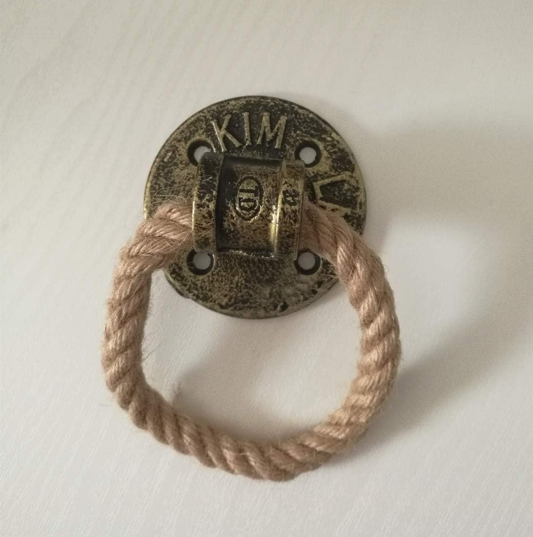 Mood Sc Tropfen Ring Pull Hanf Seil Knopf Schwarz Dresser Drawer Pulls Antike Bronze Knopfe Griffe Rustic Kitchen Cabinet Knob Hardware Antiquebronze Eisenwaren Schrank Zubehor
