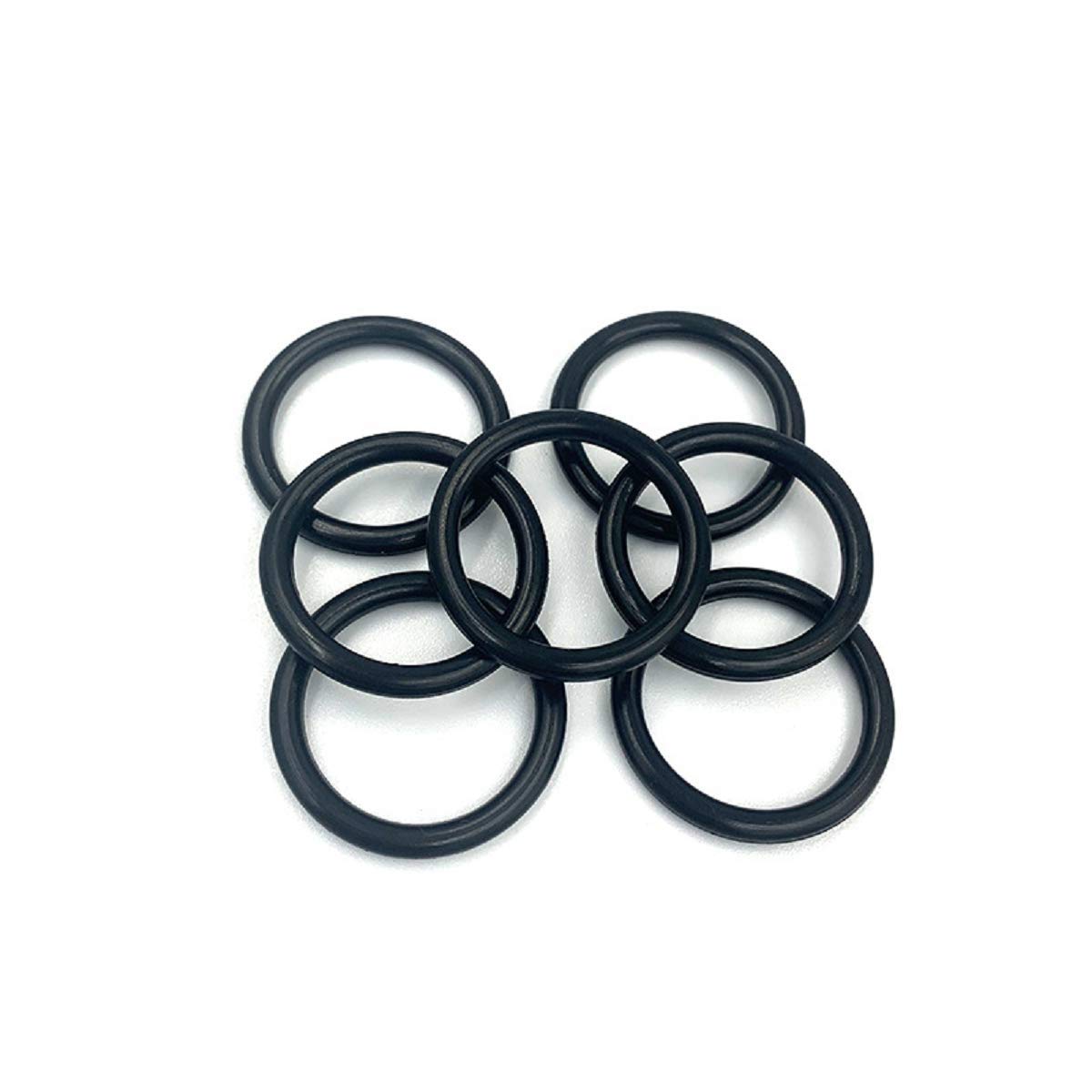 Boxonly 50 PCS O Rings Nitrile Rubber Round O-Rings Seal Grommets 27mm OD 25mm ID 1mm Width Metric Sealing Washer O-Ring Gasket Black