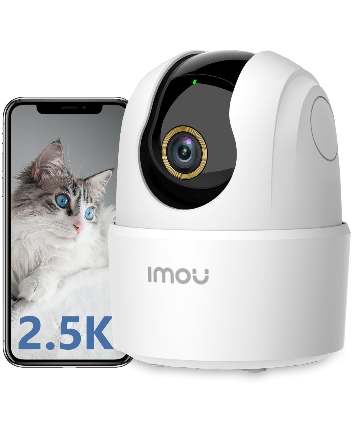 Imou 2.5K Security Camera Indoor, WiFi Camera 4MP, Pet Dog Camera Baby Monitor with Motion Sound Detection, 360° Rotation, 10M Night Vision, 2-Way Audio, Privacy Mode, Works with Alexa, 2.4GHz Only — image 1
