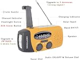 NNOOAADIO Wind Up Solar Radio Emergency Hand Crank AM FM SOS Light view 2