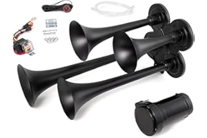 AOLIHAN Truck Horn 150dB 4 Trumpet Train Horns Kit for Truck 12V Air Horn for Trucks Super Loud Train Horns with Compressor f