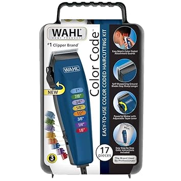 wahl color pro 17 piece color coded haircut kit