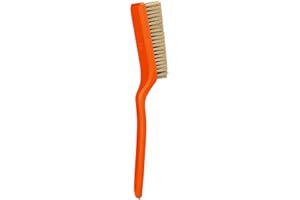Oso Supply Co Premium Bouldering Brush – Durable Ergonomic Rock Climbing Hold Cleaner with Natural Boar’s Hair Bristles for Indoor & Outdoor Climbing Use (Orange)