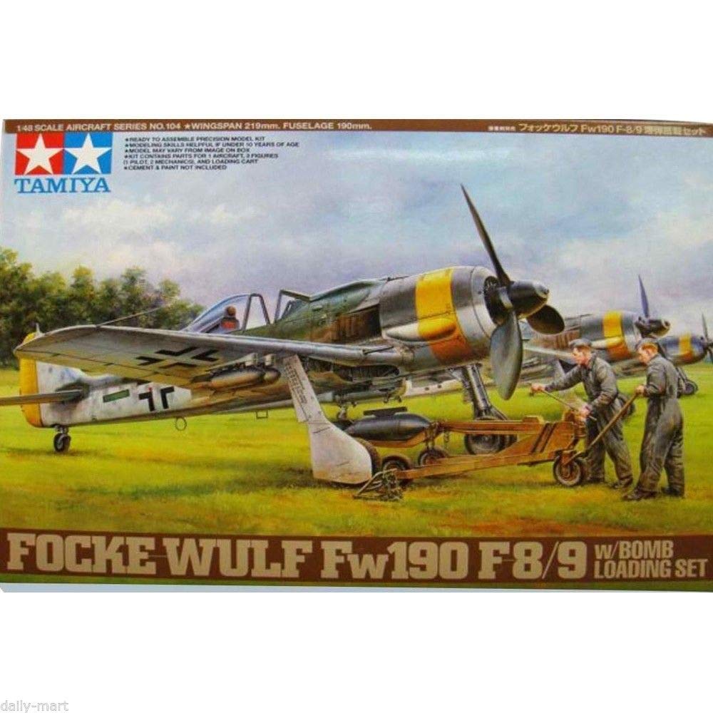 Part & Accessories 1/48 61104 Focke-Wulf Fw190 F-8/9 w/Bomb Loading Set Model Kit