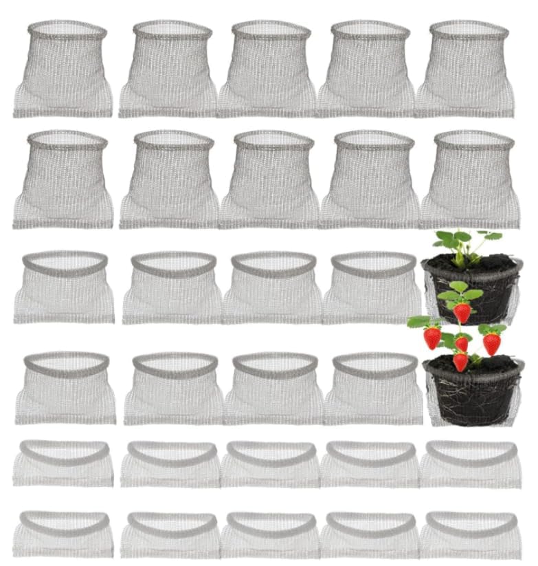 Photo 1 of Femitu 3 Gallon Go-pher and V-ole Proof Wire Baskets 32 Pcs, 3 Gallon Stainless Steel Plant Root Guard Go-pher Mesh Baskets Wire Cage for Underground for Garden Berries Vegetables Fruit Protection