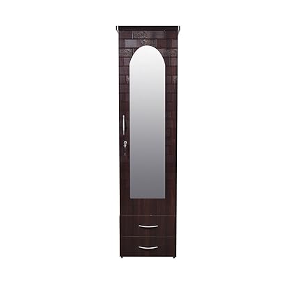Saverschoice Brick Textured Engineered Wood Single Door Wardrobe