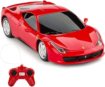 Amazon.com: Coche de control remoto RASTAR Ferrari, escala 1/24 Ferrari 458 Italia, coche de juguete Ferrari rojo: Toys \u0026 Games