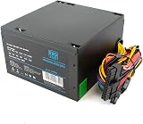 iChoose 500W ATX Power Supply PSU Silent Black Fan PC Computer 12V Rail view 4