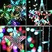Excelvan Safe Voltage 138LEDs 6.6ft/2m Waterproof Star Curtain String Light, Window Fairy Light with Memory for Wedding, Christmas, Parties and Festival Decorations, Multi-Color