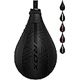 RDX Speed Bag Boxing Ball and Swivel Set, Maya Hide Leather Dodge Striking Mount Kit with Additional Bladder, MMA Muay Thai Punching Workout Kicking Martial Arts Training Home Gym Exercise Speedball