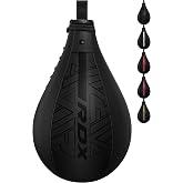 RDX Speed Bag Boxing Ball, Maya Hide Leather Dodge Striking Target with Additional Bladder, MMA Muay Thai Punching Workout Kicking Martial Arts Training Home Gym Exercise Speedball