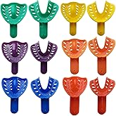 GXXMEI 12PCS 6 Sizes Dental Impression Tray for Adult/Children, Plastic Materials Teeth Holder Dental Central Supply for Oral Tools
