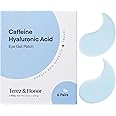 TEREZ & HONOR Caffeine Eye Patches - 6 Pairs Korean Hydrogel Under Eye Masks for Dark Circles, Puffiness, Bags - Undereye Bri