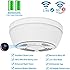 Hidden Camera Smoke Detector WiFi,FUVISION Motion Activated Nanny Camera with 180 Days Battery Power,Remote Internet Access,Night Vision,SD Card Slot,Bottom View Covert Camera Lens for Home Security
