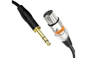 Getaria 6.6ft Female XLR to 1/4 TRS Cable, 6.35mm to XLR Female Balanced Microphone Cable, Quarter Inch Jack Balanced to XLR 