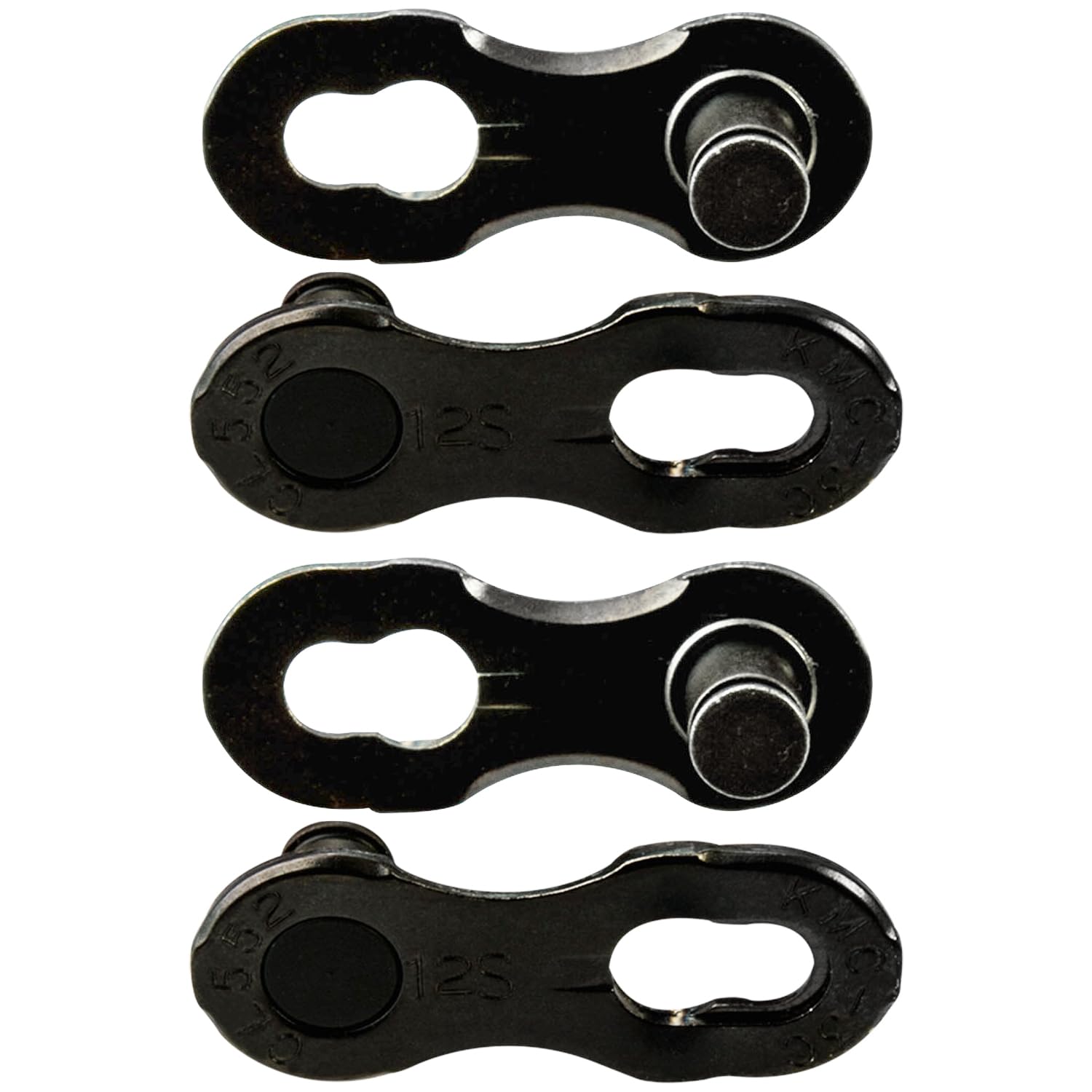KMC 12NR 12 Speed Non Re-Useable MissingLink Chain Joining Links, Black (DLC), 2 Pairs