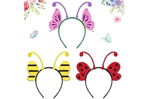 ZoiKoi 3Pcs Bug Antenna Headbands for Halloween Cosplay Birthday Dress-up Party Photo Props and Supplies