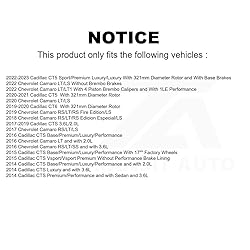 Front Disc Brake Rotors Pair For Chevrolet Camaro