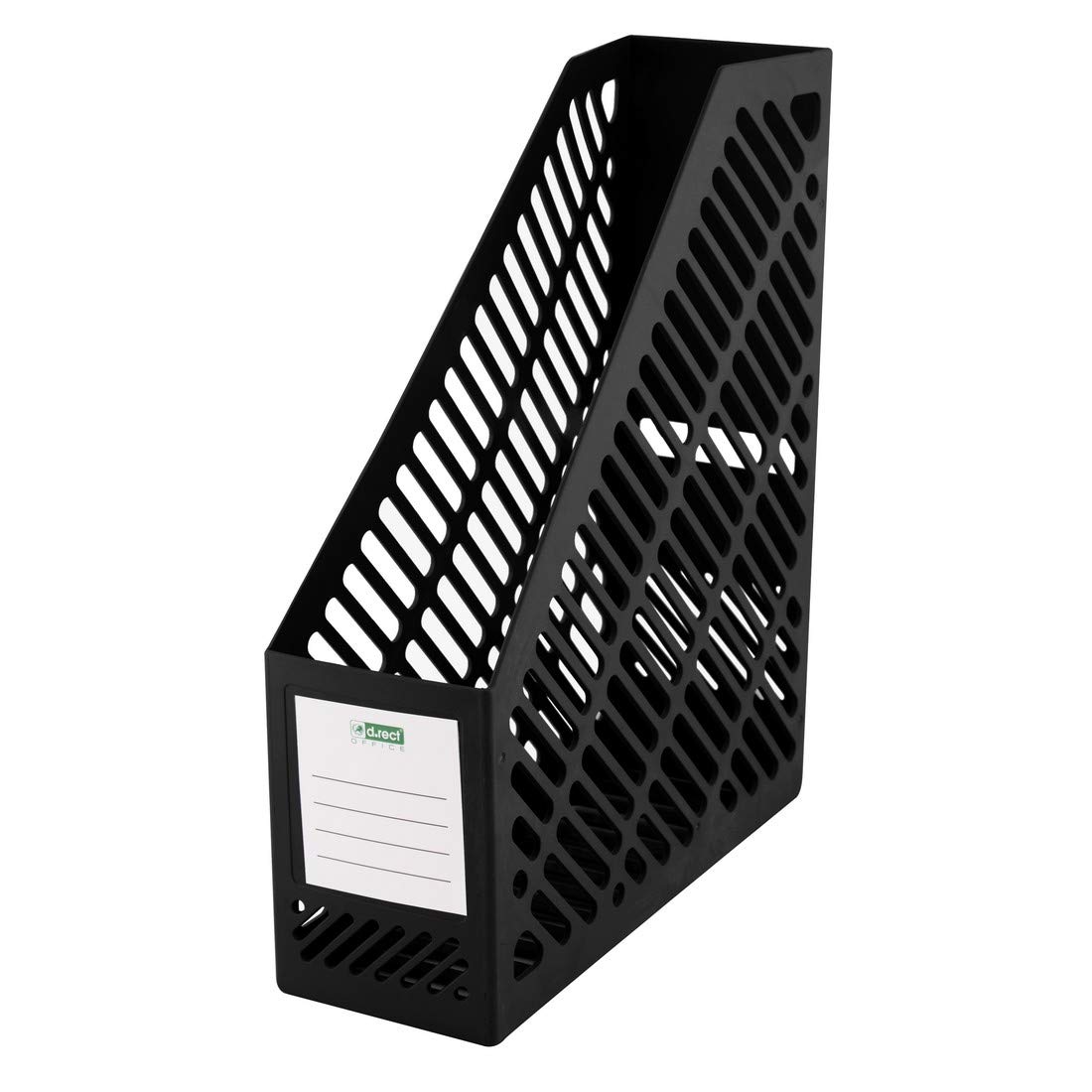 D.RECT Magazine Rack in Classic Design/for Organised Storage of Documents, Booklets & Folders up to A4 - C4 Format Width 90 mm Black, 007220