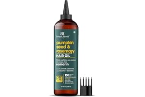 Botanic Hearth 100% Pure Rosemary Pumpkin Seed Oil for Hair Growth, Strengthening Hair Oil for Dry, Damaged, Thinning Hair, Nourishing Hair Tonic for Stronger & Healthier Scalp, Hair Serum, 6.7 fl oz
