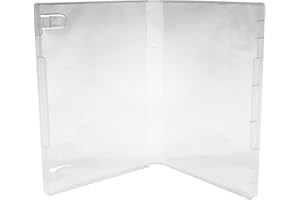 (10) CheckOutStore Plastic Storage Cases for Rubber Stamps, 7/8 inch Spine Size (Clear/Spine: 21 mm)