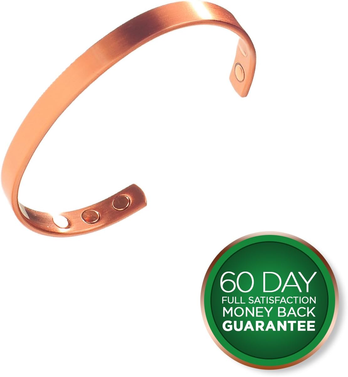 Earth Therapy, The Original Pure Copper Magnetic Healing Bracelets - Adjustable - For Women - Elegant Jewelry Gift Set of 2 in Velvet Pouch: Health & Personal Care