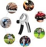 Vicloon Adjustable Hand Grip Exerciser 2 Pcs 10-50 kg Steel Spring Grey view 7