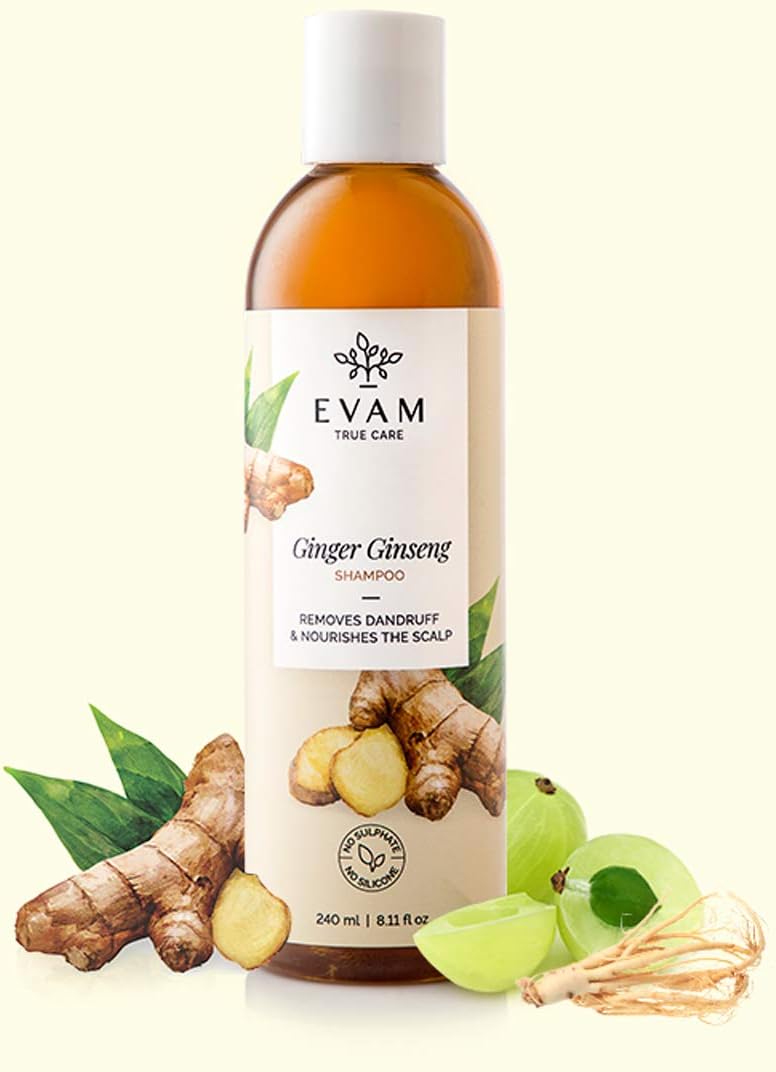 Evam Ginger Ginseng Shampoo - No Sulphate & Silicone - 240 ML
