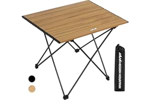 MISSION MOUNTAIN UltraPort Compact Camp Table, Outdoor Folding Table, Portable Camping Side Table, Ultralight Aluminum Beach Table, Small Camping Table with Carry Bag for Camping, Picnic