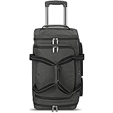 Solo New York Leroy Carry-On Wheeled Duffle Bag, 49L Capacity, Grey, 22 Inch