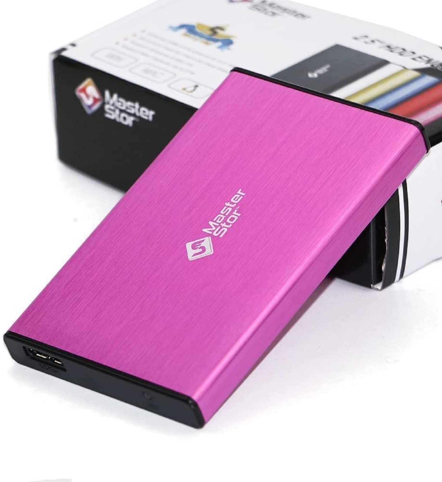 Peak Health MasterStorb External Hard Disk Drive USB 3.0 Super-Fast 2.5-inch SATA Laptop Hard Drive Portable Hard Drives. RED, SILVER, BLACK, BLUE and PINK all different GB available (160GB, PINK)