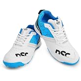 DSC Zooter Men&rsquo;s Cricket Shoes &ndash; Elite Performance, Superior Grip &amp; Comfort Fit (White-Blue, US Footwear Size System, Adult, Men, Numeric, Medium, 12)
