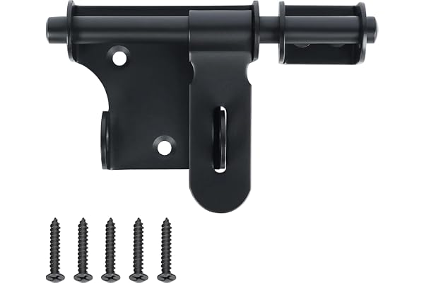 Alise Gate Latch Slide Bolt with Padlock Hole Gate Locks for Outdoor Fence Gate for Wooden Fence Shed Door Barrel Bolt Latch