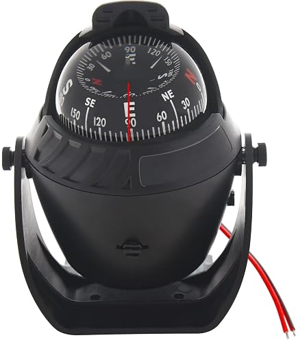 Car Compass Shoreline Illuminated Marine Compass - Easy Read Navigation ...