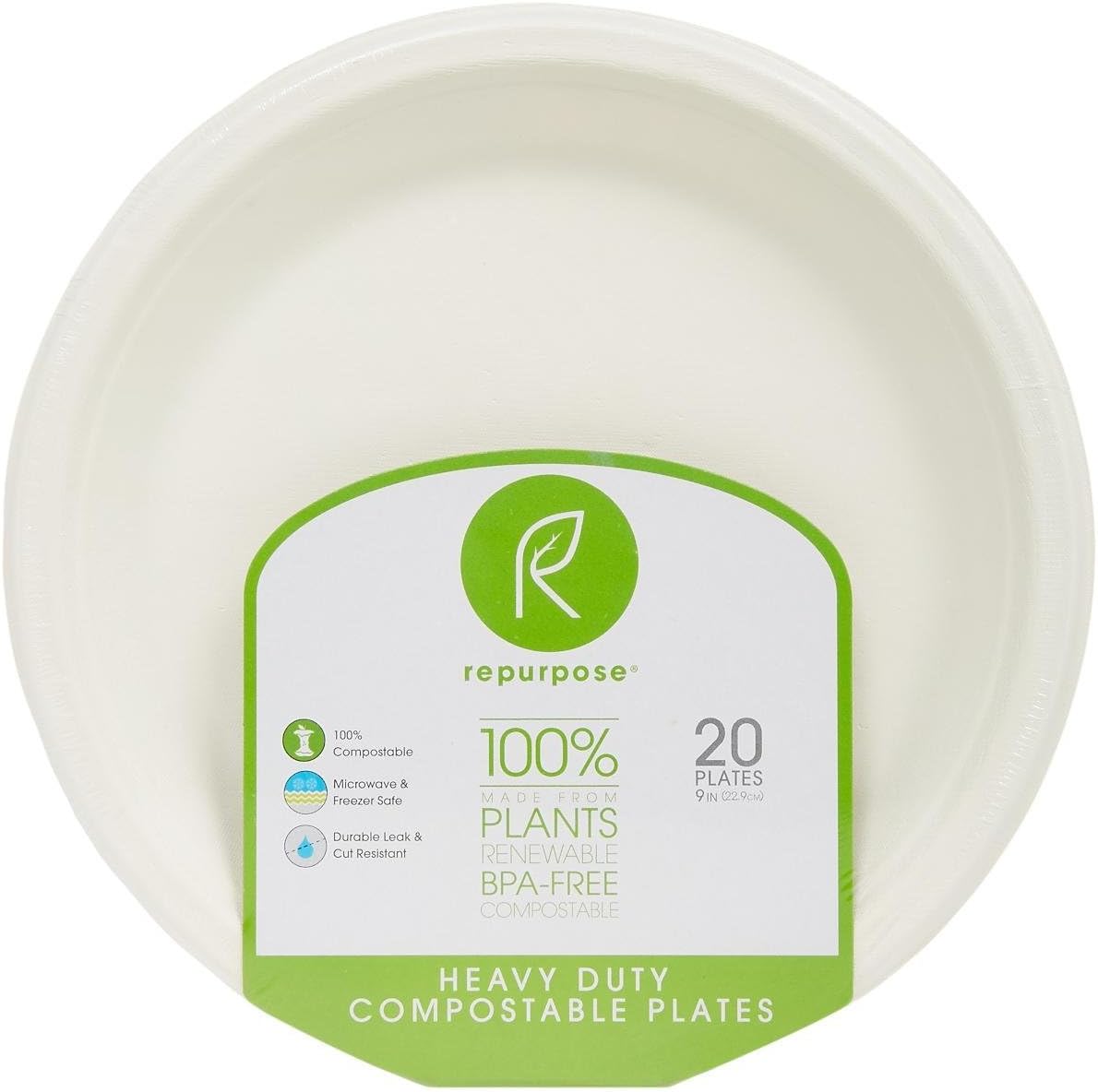 Repurpose, 9" Eco-Dinner Plates, 20 Count: Health & Personal Care